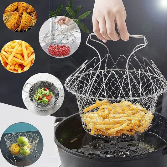 Chef Basket Deluxe Kitchen Colander Cooking Expandable