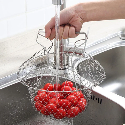 Chef Basket Deluxe Kitchen Colander Cooking Expandable